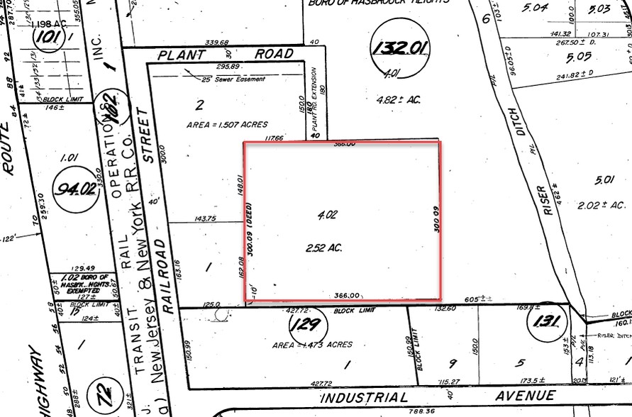 10 Plant Rd, Hasbrouck Heights, NJ for rent - Plat Map - Image 2 of 4