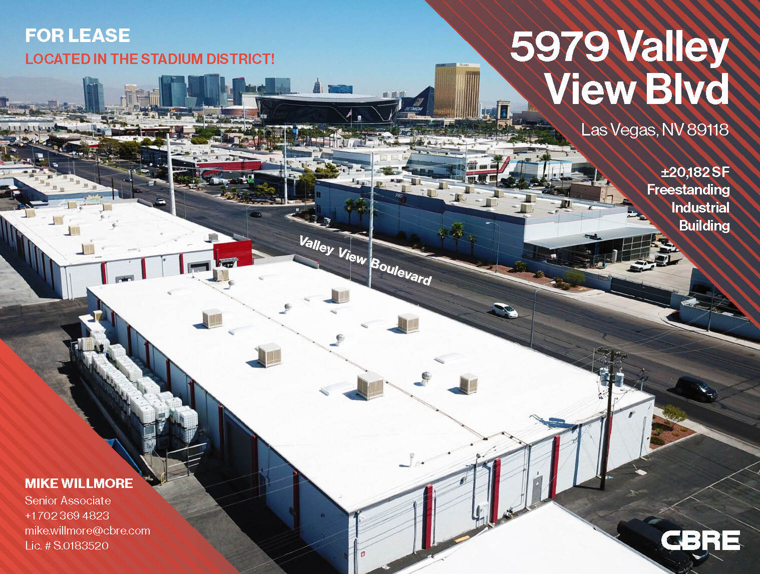 5979 Valley View Blvd, Las Vegas, NV to rent Aerial- Image 1 of 7