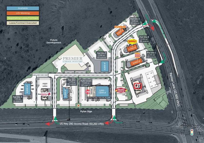 US Highway 290 & Parmer Ln, Manor, TX for rent - Site Plan - Image 2 of 2