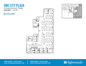 421 Fayetteville St, Raleigh, NC for rent Floor Plan- Image 1 of 2