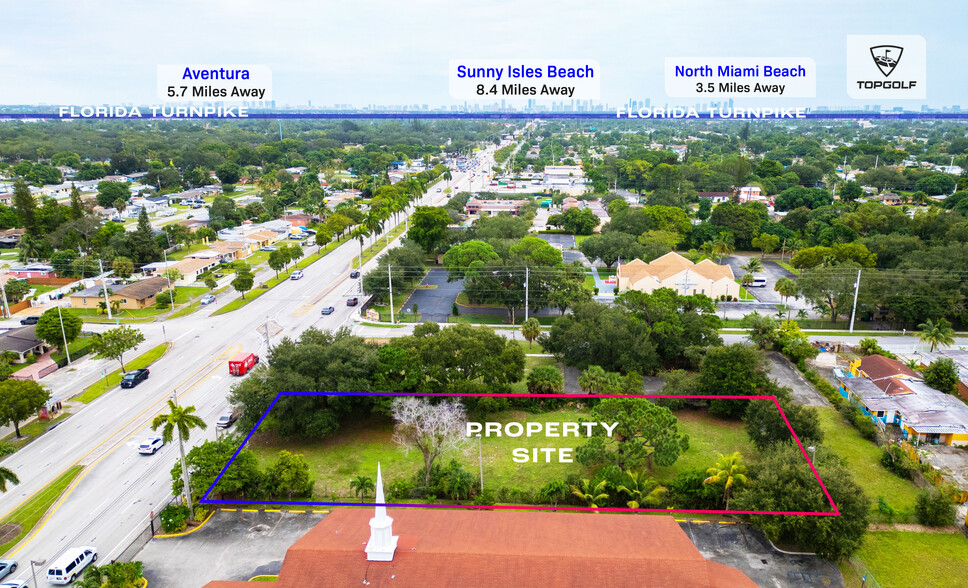 NW 183rd St & NW 19th Ave, Miami Gardens, FL for sale - Aerial - Image 3 of 8