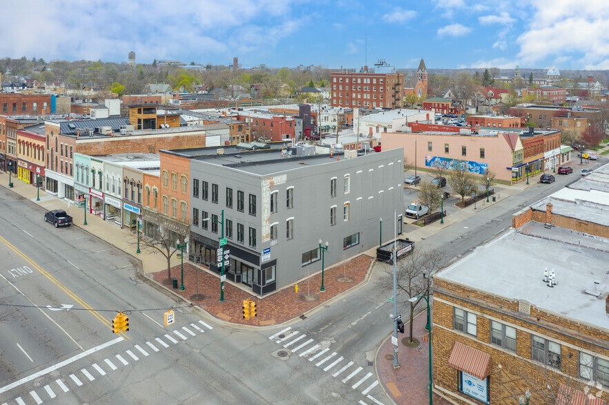 100-102 W Michigan Ave, Ypsilanti, MI for rent - Aerial - Image 3 of 3