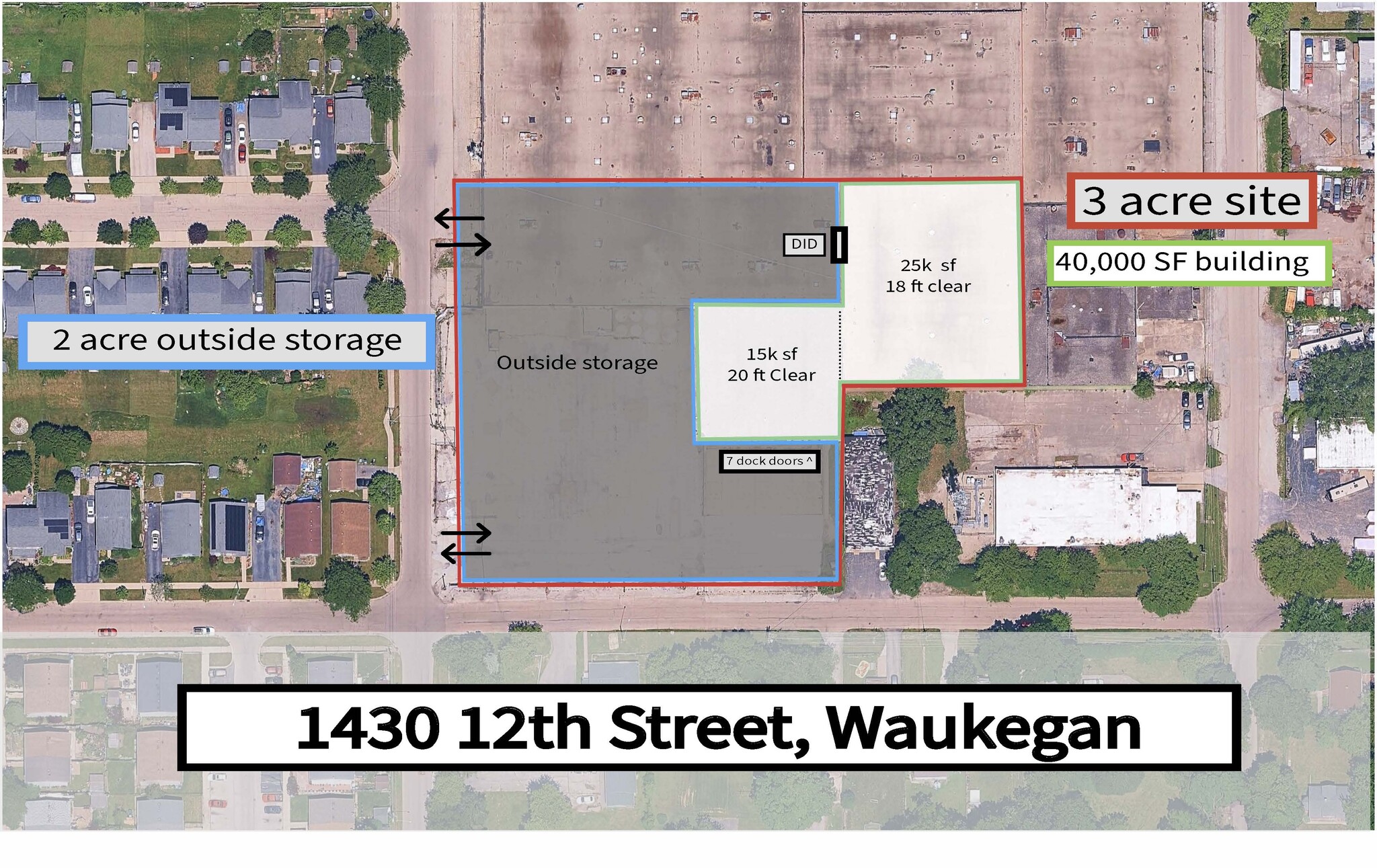 1430 12th St, Waukegan, IL to rent Site Plan- Image 1 of 2