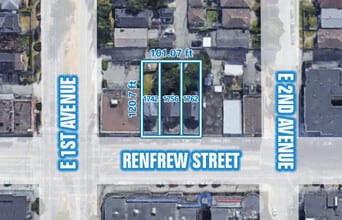 1742-1762 Renfrew St, Vancouver, BC - AERIAL  map view