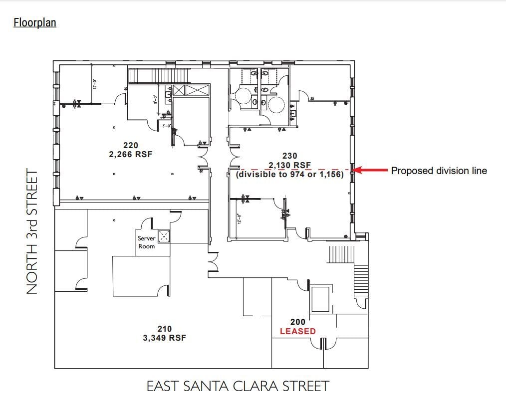 101-115 E Santa Clara St, San Jose, CA to rent Floor Plan- Image 1 of 1