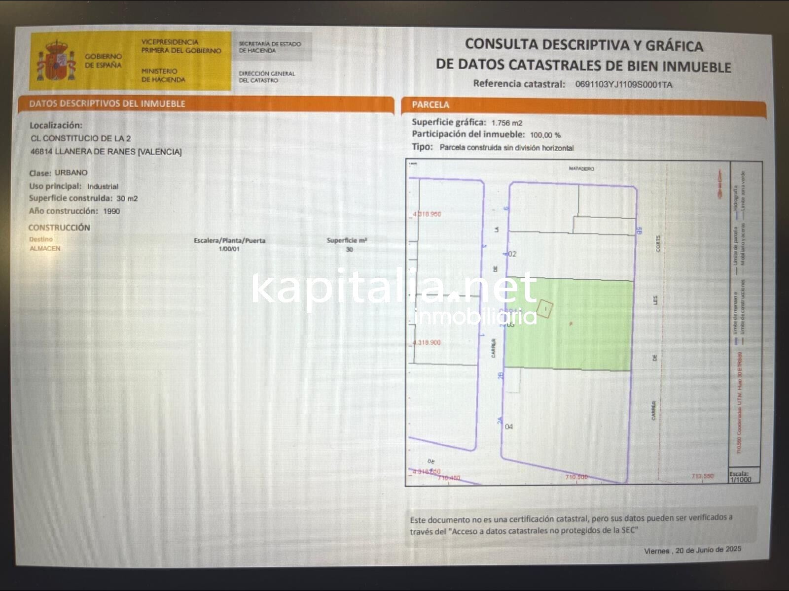 Land in Llanera de Ranes, Valencia to rent Primary Photo- Image 1 of 2