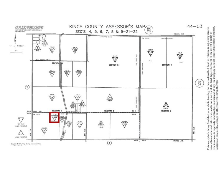 9507 Niles Ave, Corcoran, CA for sale - Plat Map - Image 1 of 1