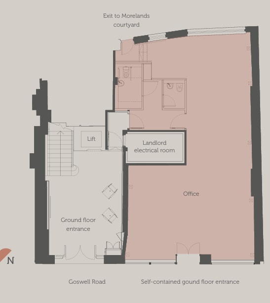 80 Goswell Rd, London to rent Floor Plan- Image 1 of 5