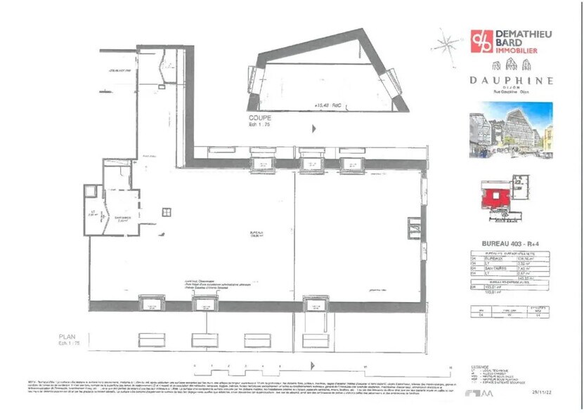 Office in Dijon to rent - Floor Plan - Image 3 of 4