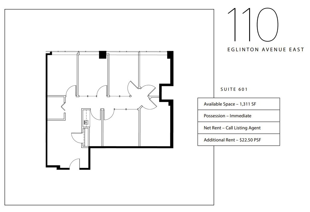 110 Eglinton Ave E, Toronto, ON to rent Floor Plan- Image 1 of 1