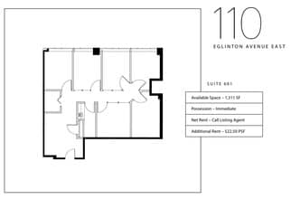 110 Eglinton Ave E, Toronto, ON to rent Floor Plan- Image 1 of 1