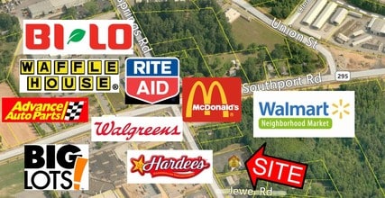 207 Cedar Springs Rd, Spartanburg, SC - AERIAL map view