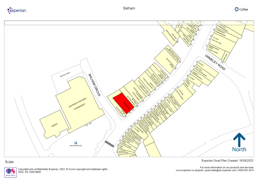 128 High St, London for sale - Goad Map - Image 2 of 2