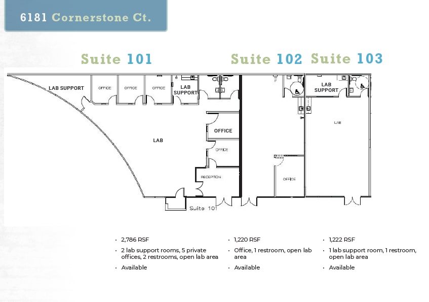 6185 Cornerstone Ct E, San Diego, CA to rent Floor Plan- Image 1 of 1