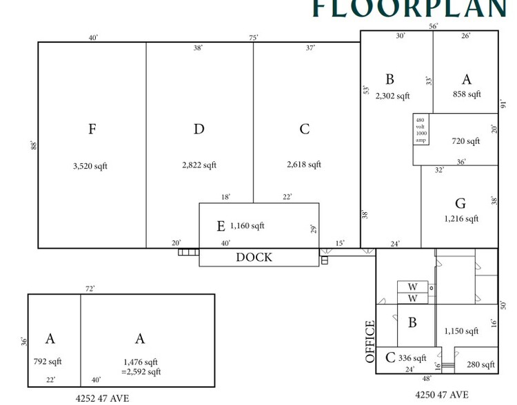 4250 47 Av, Olds, AB for rent - Floor Plan - Image 1 of 1