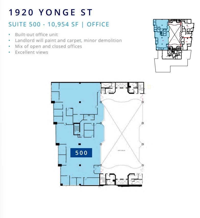 1910-1920 Yonge St, Toronto, ON to rent Floor Plan- Image 1 of 1