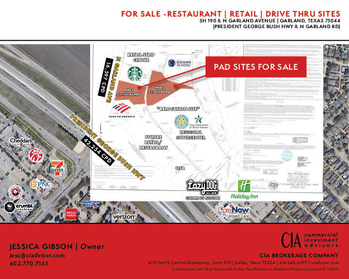 SH 190 and N. Garland Ave., Garland 75040 PAD SITES FOR SALE