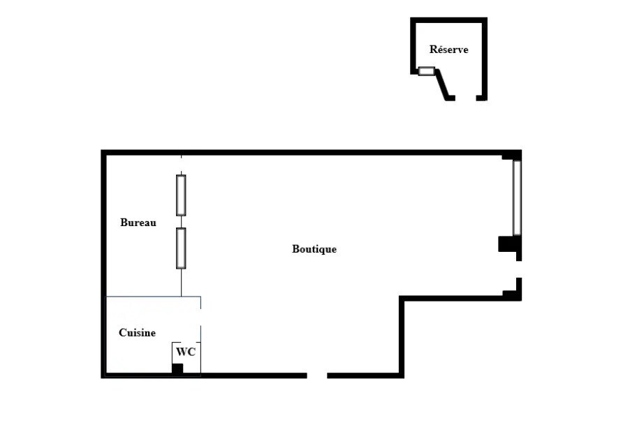 Retail in Paris to rent Floor Plan- Image 1 of 7