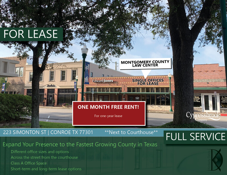 221-223 Simonton St, Conroe, TX for rent - Building Photo - Image 1 of 11