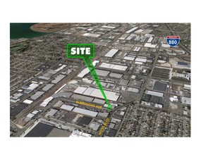 1989-1997 Burroughs Ave, San Leandro, CA - aerial  map view