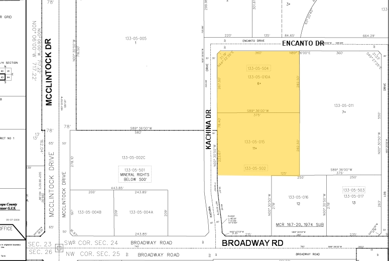 1868-1872 E Broadway Rd, Tempe, AZ for rent - Plat Map - Image 2 of 15