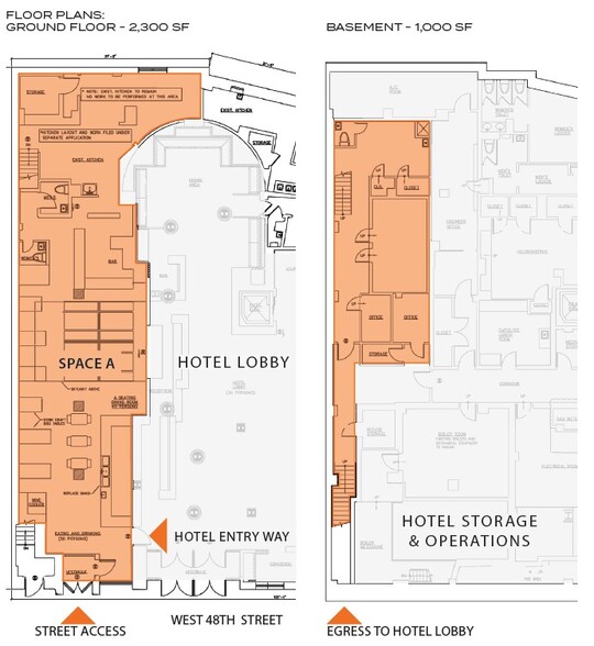 234 W 48th St, New York, NY to rent - Floor Plan - Image 2 of 21