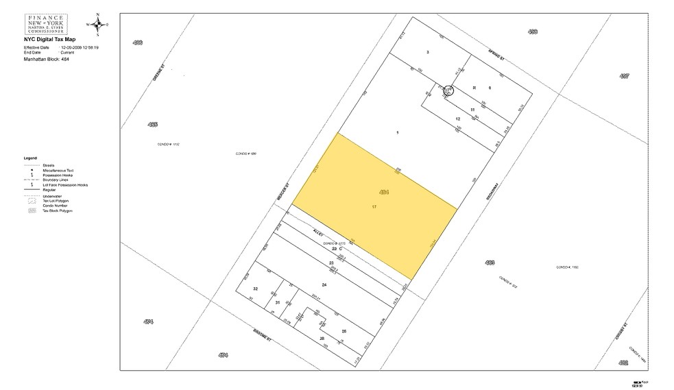 503-511 Broadway, New York, NY for rent - Plat Map - Image 2 of 3