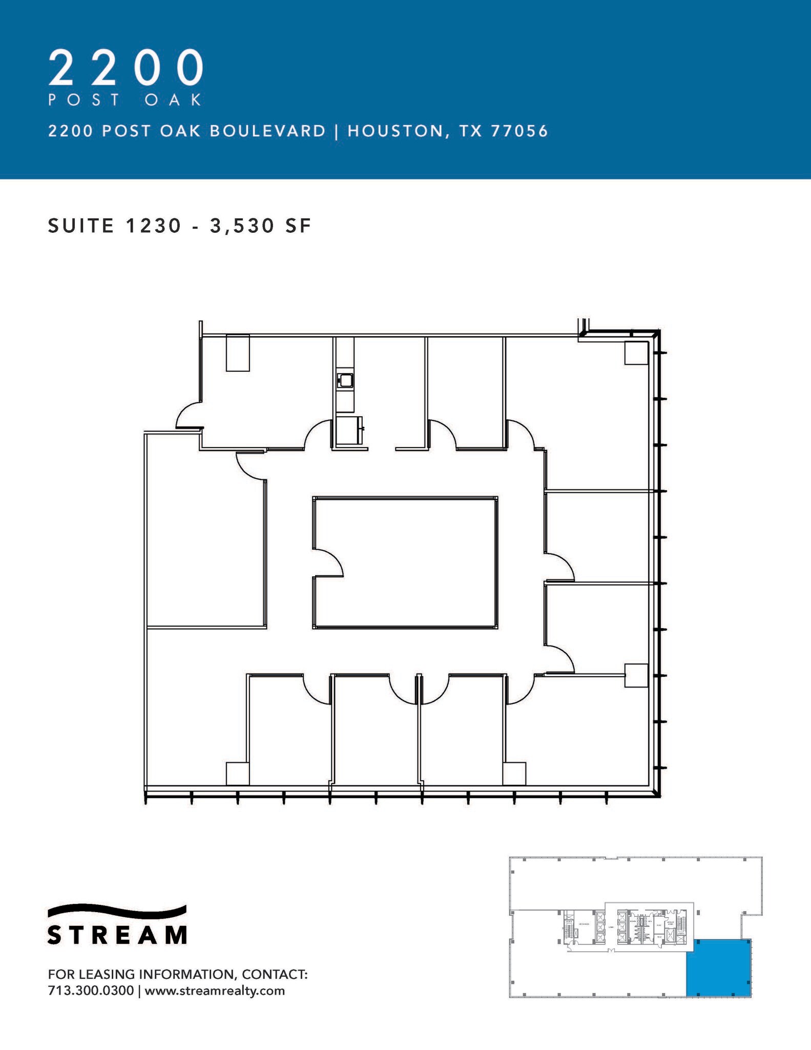 2200 Post Oak Blvd, Houston, TX to rent Floor Plan- Image 1 of 1