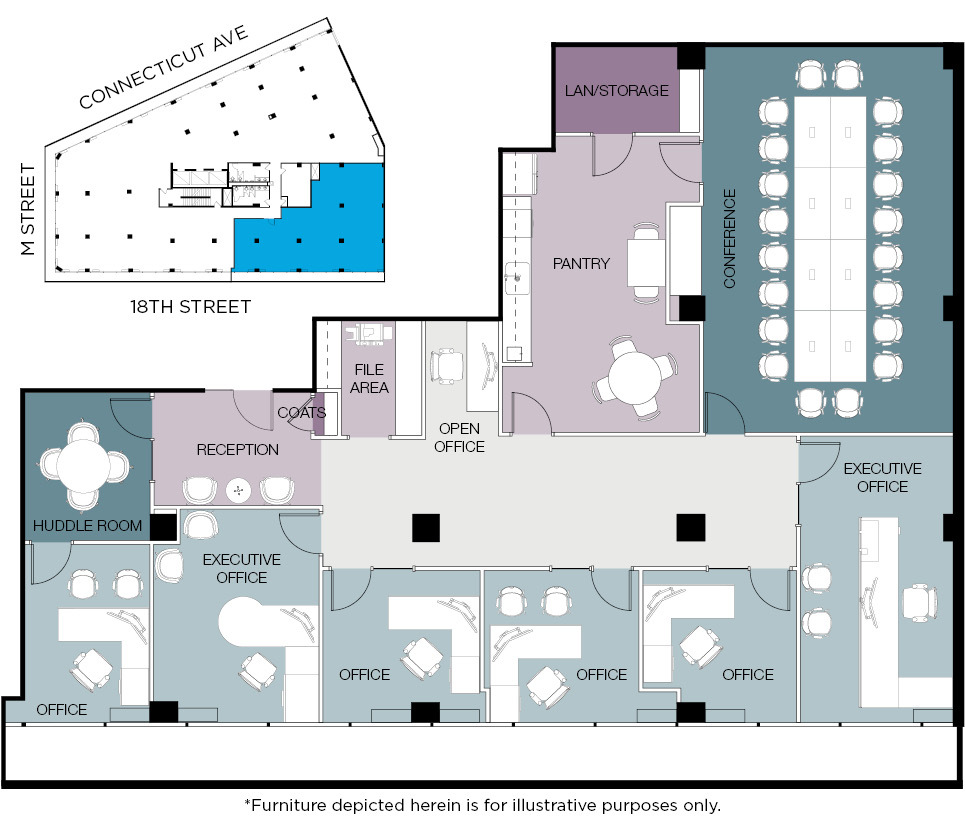 1150 Connecticut Ave NW, Washington, DC for rent Floor Plan- Image 1 of 1