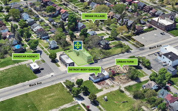 8636 Mack Ave, Detroit, MI - aerial  map view