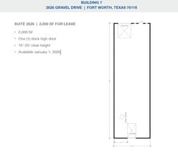2501-2519 Gravel Dr, Fort Worth, TX to rent Floor Plan- Image 1 of 1