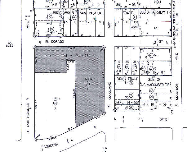 150 S Los Robles Ave, Pasadena, CA for rent - Plat Map - Image 2 of 19