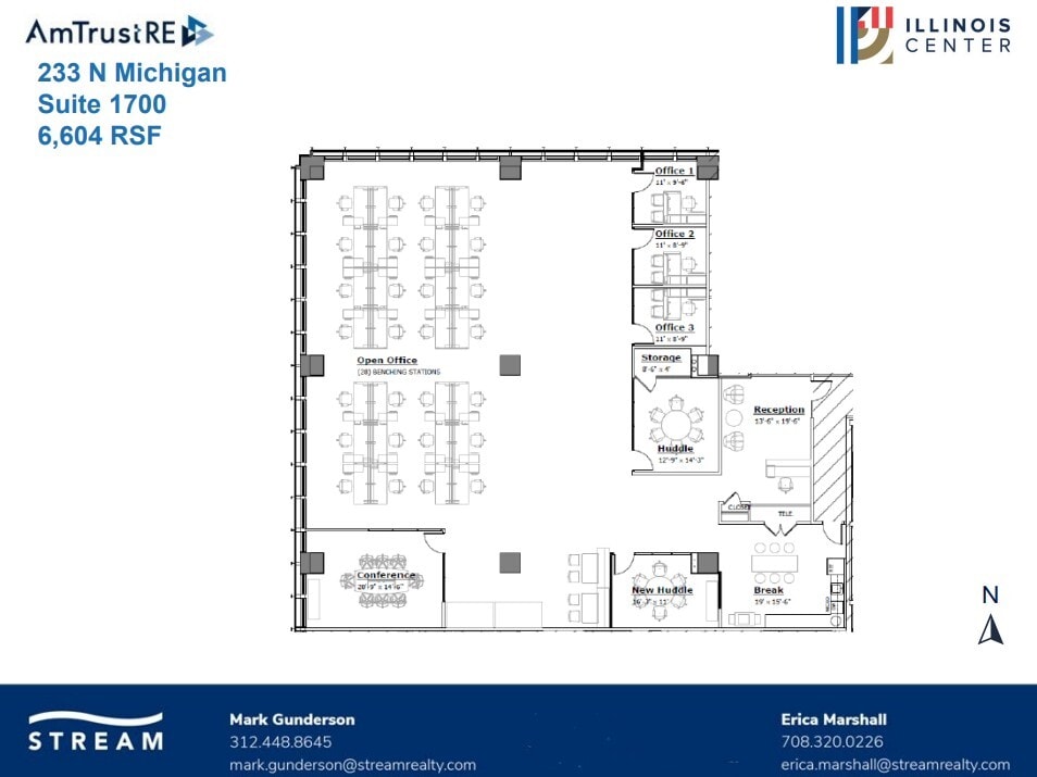 233 N Michigan Ave, Chicago, IL to rent Floor Plan- Image 1 of 1