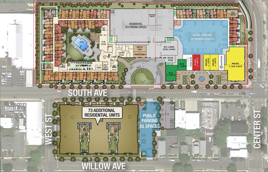 South Avenue & Center Street, Garwood, NJ for rent - Site Plan - Image 3 of 4