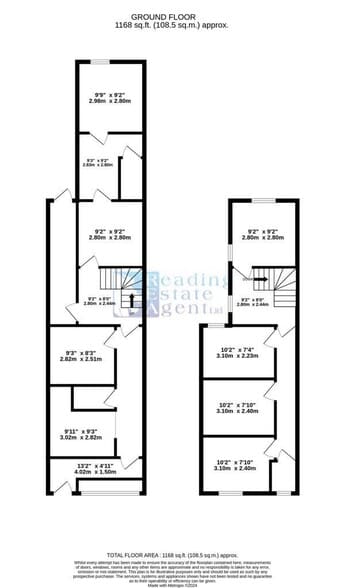 613 Oxford Rd, Reading for sale - Floor Plan - Image 3 of 4