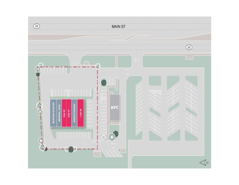 2002 N Main St, Pearland, TX for rent - Site Plan - Image 2 of 2