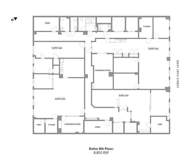 246 W 38th St, New York, NY 10018 - Unit Entire -  - Floor Plan - Image 1 of 1