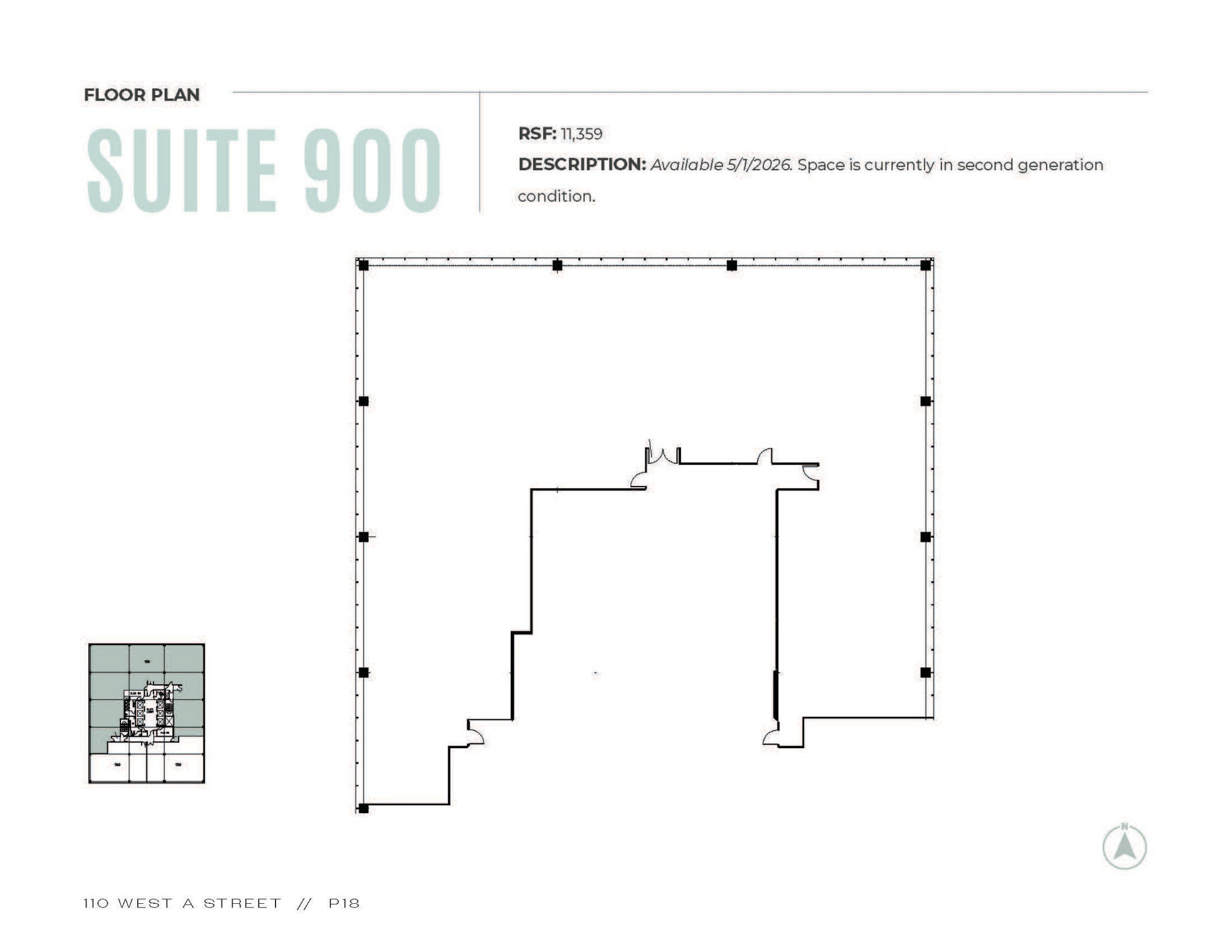 110 W A St, San Diego, CA to rent Floor Plan- Image 1 of 1