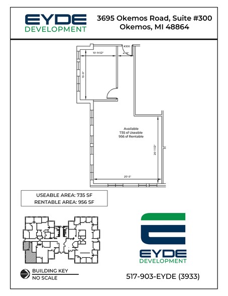 3695 Okemos Rd, Okemos, MI for rent - Site Plan - Image 2 of 3