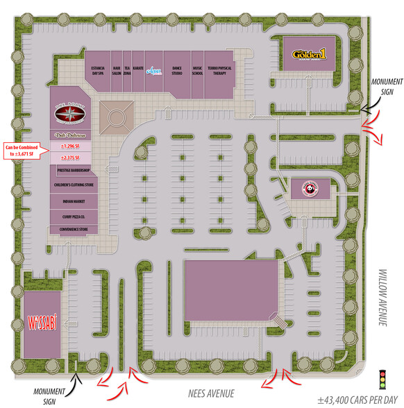 2930-2990 E Nees Ave, Clovis, CA for rent - Site Plan - Image 2 of 7