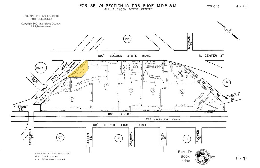 703 N Golden State Blvd, Turlock, CA for sale - Plat Map - Image 2 of 2