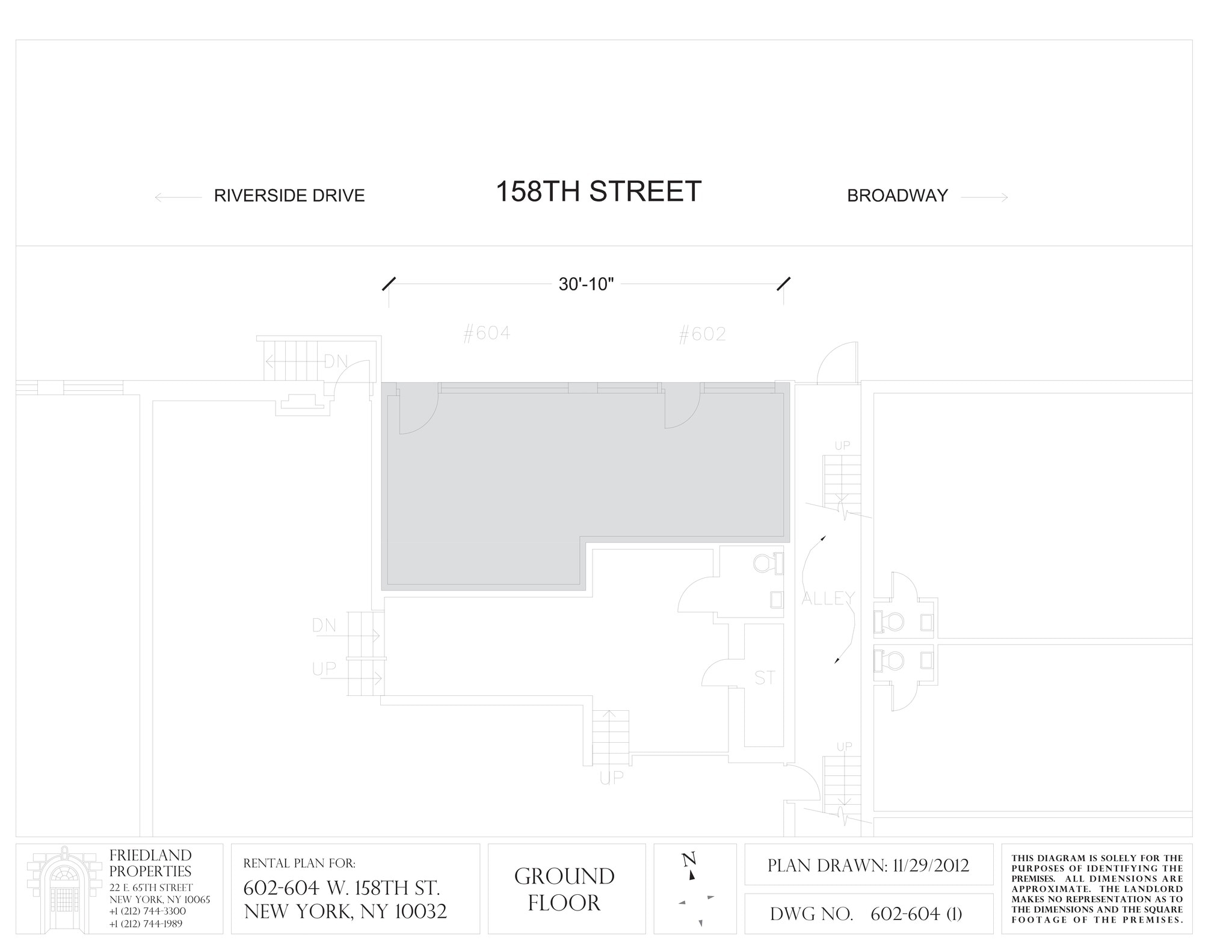 3781-3799 Broadway, New York, NY to rent Site Plan- Image 1 of 2