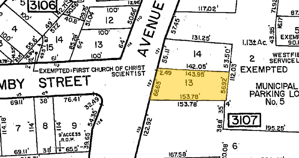 127-129 Central Ave, Westfield, NJ for rent - Plat Map - Image 2 of 2