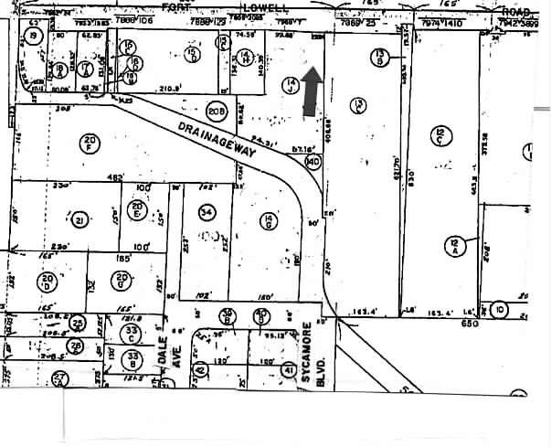 3958 E Fort Lowell Rd, Tucson, AZ for rent - Plat Map - Image 2 of 3