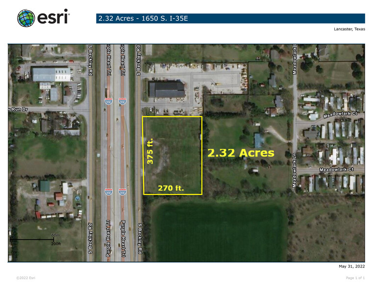 I-35E, Lancaster, TX for sale - Aerial - Image 1 of 3