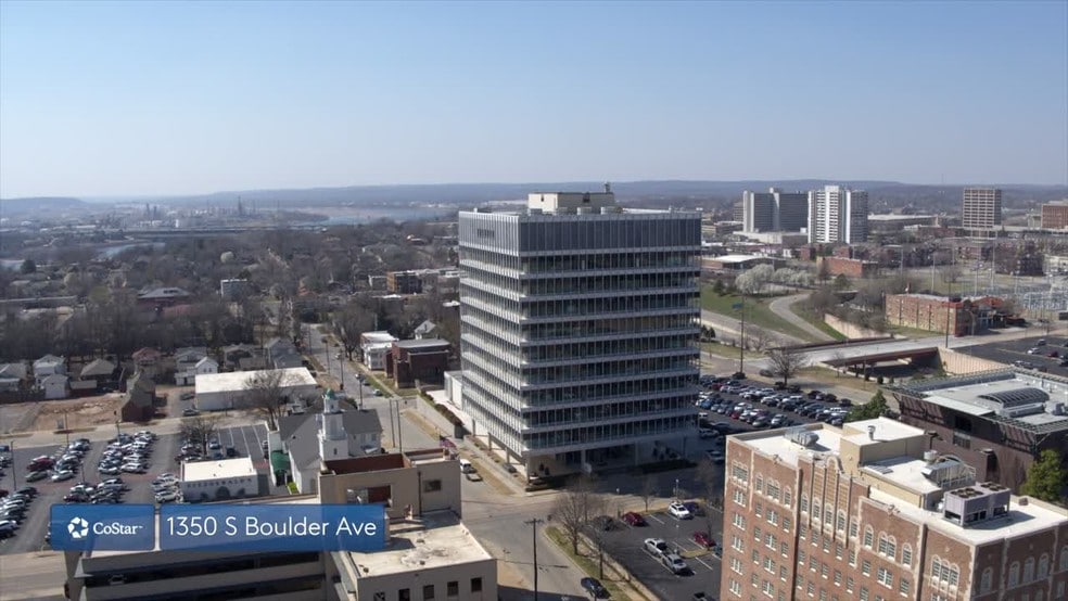 1350 S Boulder Ave, Tulsa, OK for rent - Aerial Video - Image 2 of 17