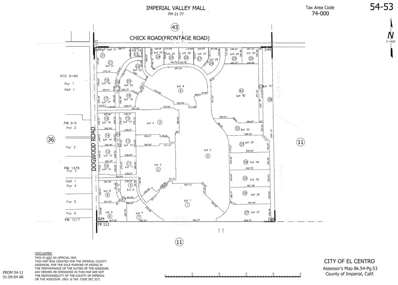 S Dogwood Rd, El Centro, CA for sale - Plat Map - Image 1 of 1