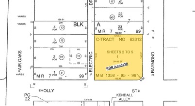 125 N Raymond Ave, Pasadena, CA for sale Plat Map- Image 1 of 1