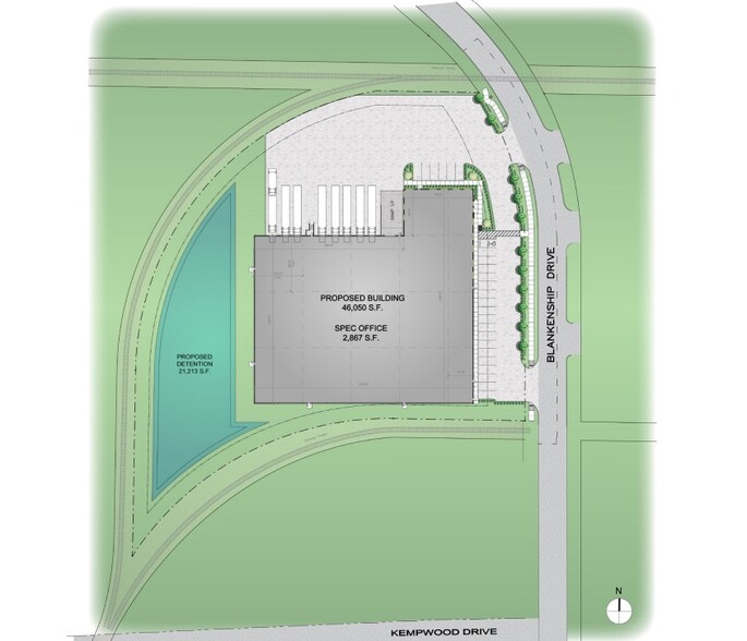 7711 Blankenship Dr, Houston, TX for rent - Site Plan - Image 2 of 2