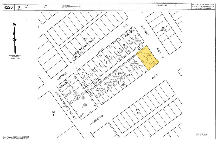 1515 Pacific Ave, Venice, CA for rent - Plat Map - Image 2 of 4